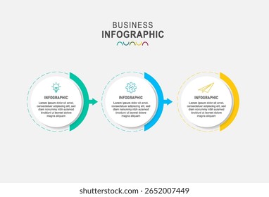Vector Infographic design with icons and 3 options or steps. Infographics for business concept. Can be used for presentations banner, workflow layout, process diagram, flow chart, info graph