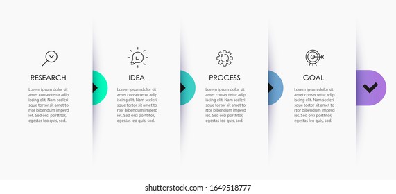 Vector Infographic design with icons and 4 options or steps. Infographics for business concept. Can be used for presentations banner, workflow layout, process diagram, flow chart, info graph