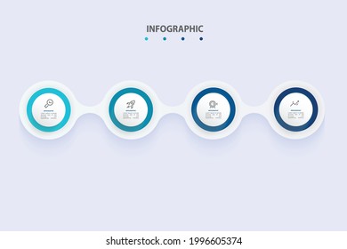 Vector Infographic design with icons. 4 options or 4 steps. process diagram, flow chart, info graph, Infographics for business concept