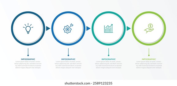 Vector Infographic design with icons and 4 options or steps. Infographics for business concept. Can be used for presentations banner, workflow layout, process diagram, flow chart, info graph