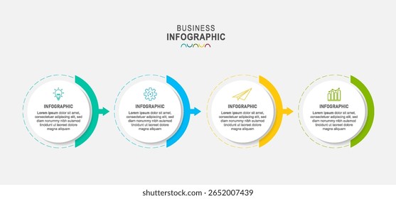 Vector Infographic design with icons and 4 options or steps. Infographics for business concept. Can be used for presentations banner, workflow layout, process diagram, flow chart, info graph