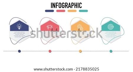 Vector Infographic design with icons. 4 options or 4 steps. process diagram, flow chart, Hexagon inforgraphics ,info graph, Infographics for business concept, presentations banner, workflow layout.