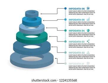 Vector Infographic design with icons and 5 options leves or steps. Infographics for business concept. Can be used for presentations banner, workflow layout, process diagram, flow chart, info graph