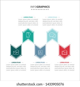 Vector Infographic design with icons and 5 options or steps. process diagram, flow chart, info graph, Infographics for business concept, presentations banner, workflow layout.