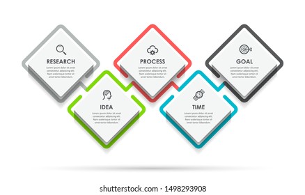 Vector Infographic design with icons and 5 options or steps. Infographics for business concept. Can be used for presentations banner, workflow layout, process diagram, flow chart, info graph