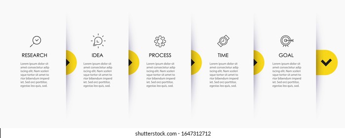 Diseño Infográfico Vector con iconos y 5 opciones o pasos. Infografía para el concepto de negocio. Se puede utilizar para presentaciones banner, diseño de flujo de trabajo, diagrama de procesos, diagrama de flujo, gráfico de información
