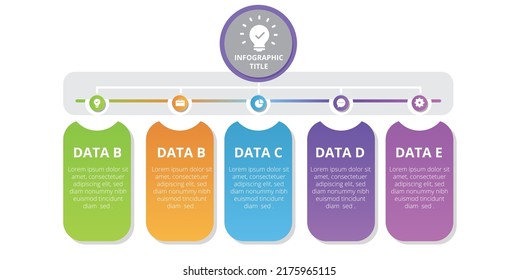 vector Infographic design with icons. 5 options or 5 steps. process diagram, info graph, Infographics for business concept, presentations banner, workflow layout.