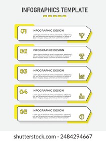 Vector Infographic design with icons and 5 options or steps. Infographics for business concept. Can be used for presentations banner, workflow layout, process diagram, flow chart, info graph