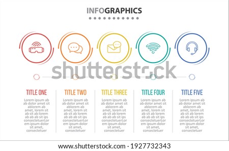 Vector Infographic design with icons. 5 options or 5 steps. process diagram, flow chart, info graph, Infographics for business concept, presentations banner, workflow layout.