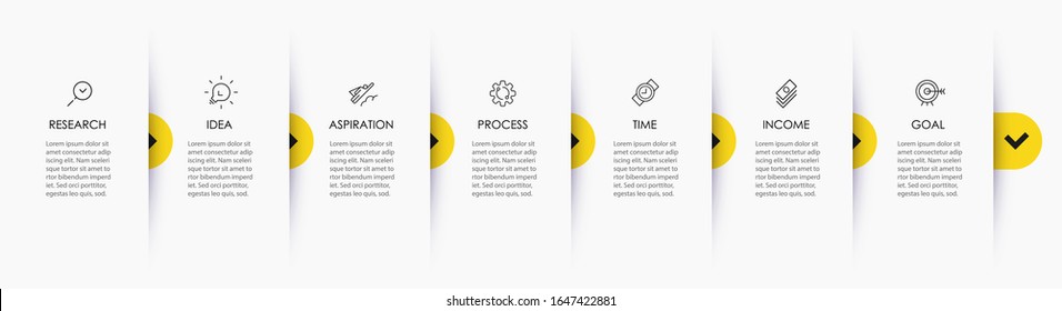 Vector Infographic design with icons and 7 options or steps. Infographics for business concept. Can be used for presentations banner, workflow layout, process diagram, flow chart, info graph