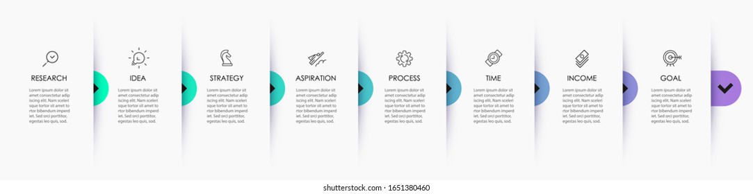 Vector Infographic design with icons and 8 options or steps. Infographics for business concept. Can be used for presentations banner, workflow layout, process diagram, flow chart, info graph