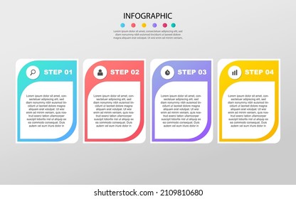 Vector Infographic design with icons. options or steps. process diagram, flow chart, info graph, Infographics for business concept, presentations banner, workflow layout.