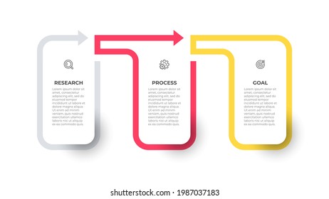 Vector infographic design label with icons and square template. Business concept with 3 options or steps.