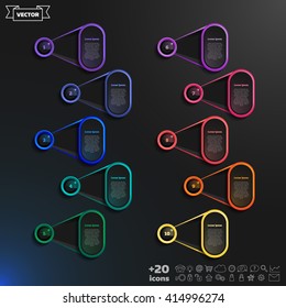 Vector infographic design list. Business concept. 10 options, parts, steps. Can be used for graph, diagram, chart, workflow layout, number options, web