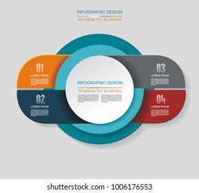 Vector infographic design, options template, timeline, graph presentation, business concept.