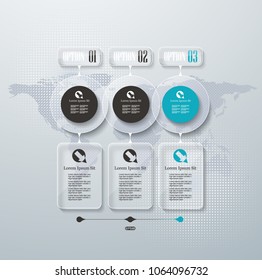 Vector infographic design, options template, timeline.