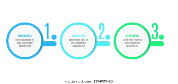 Vector Infographic design template with 3 options or steps. Business concept. Can be used for process diagram, presentations, workflow layout, banner, flow chart, info graph.