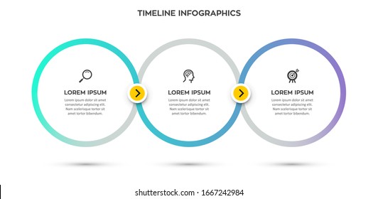 Vector Infographic design template with 3 options or steps.  Can be used for process diagram, presentations, workflow layout, banner, flow chart, info graph.