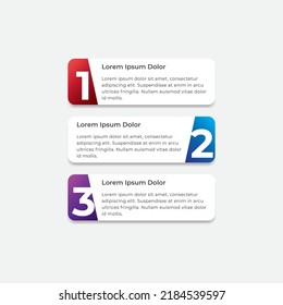 Vector Infographic Design Template With 3 Options Or Steps