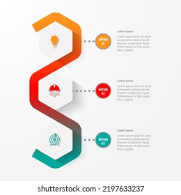vector infographic design template with 3 option or steps.