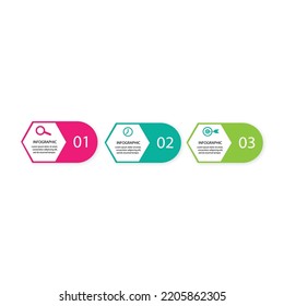 Plantilla de diseño de infografía vectorial con 3 opciones o pasos