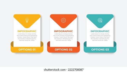 Vector infographic design template with 3 options or steps