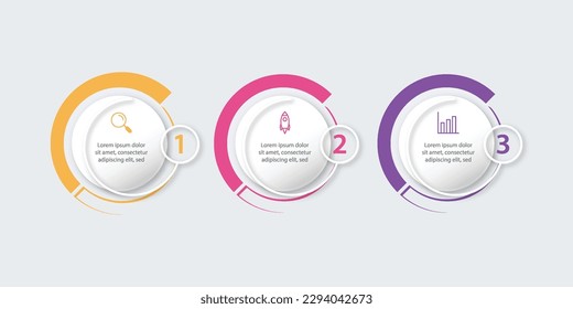 Vector infographic design template with 3 options or steps