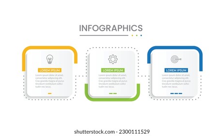 Vector infographic design template with 3 options or steps, Vector illustration