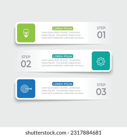 Vector infographic design template with 3 options or steps
