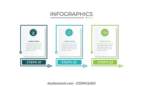 Plantilla de diseño de infografía vectorial con 3 opciones o pasos
