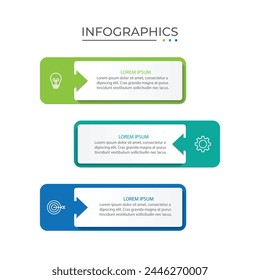 Vektorgrafik Infografik Design Vorlage mit 3 Optionen oder Schritten