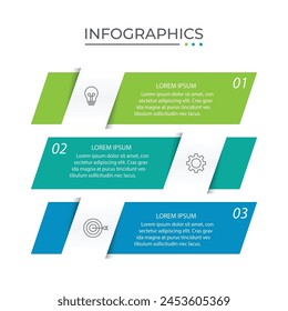 Vektorgrafik Infografik Design Vorlage mit 3 Optionen oder Schritten