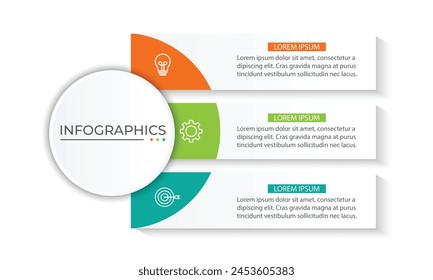 Vector infographic design template with 3 options or steps