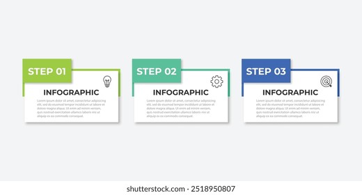 Vector infographic design template with 3 options or steps