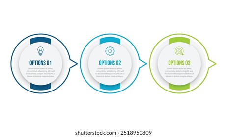 Vector infographic design template with 3 options or steps