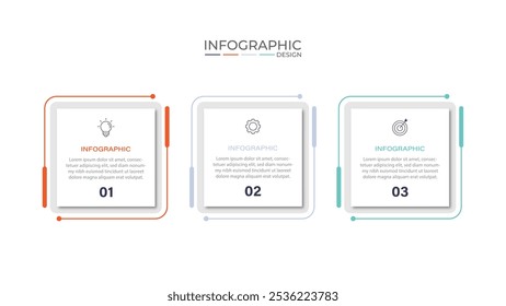 Vector infographic design template with 3 options or steps