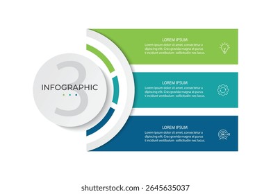 Vector infographic design template with 3 options or steps
