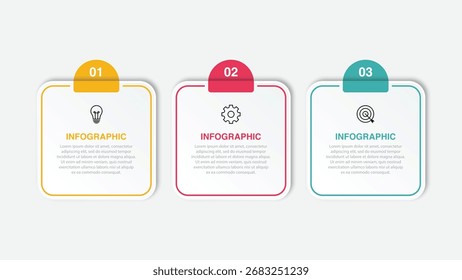 Plantilla de diseño de infografía de Vector con 3 opciones o pasos