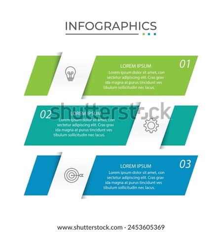 Vector infographic design template with 3 options or steps