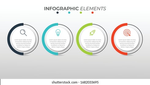 Vector infographic design template with 4 options or steps