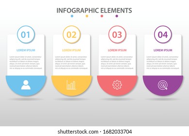 Vector infographic design template with 4 options