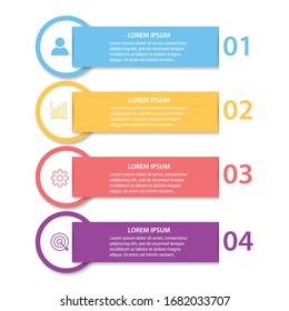 Vector infographic design template with 4 options