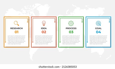 Vector infographic design template with 4 options or steps