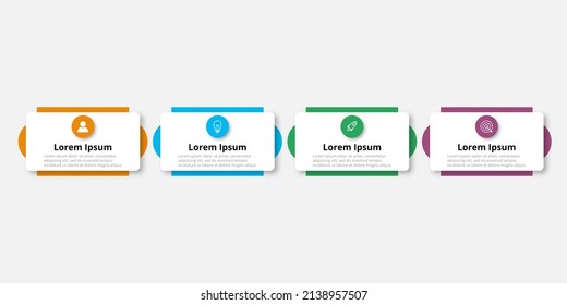 Plantilla de diseño de infografía vectorial con 4 opciones o pasos