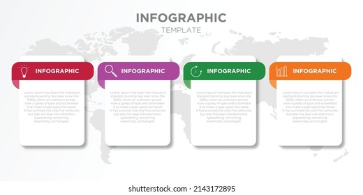 Vector infographic design template with 4 options or steps