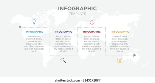 Vector infographic design template with 4 options or steps