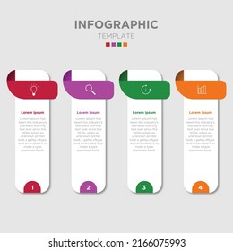 Vector infographic design template with 4 options or steps