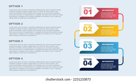 Vector infographic design template with 4 options or steps