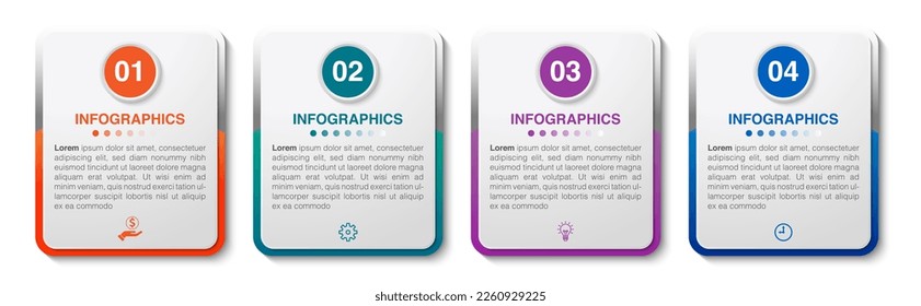 Vector infographic design template with 4 options or steps