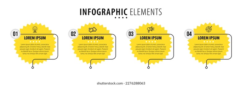 Vector infographic design template with 4 options or steps